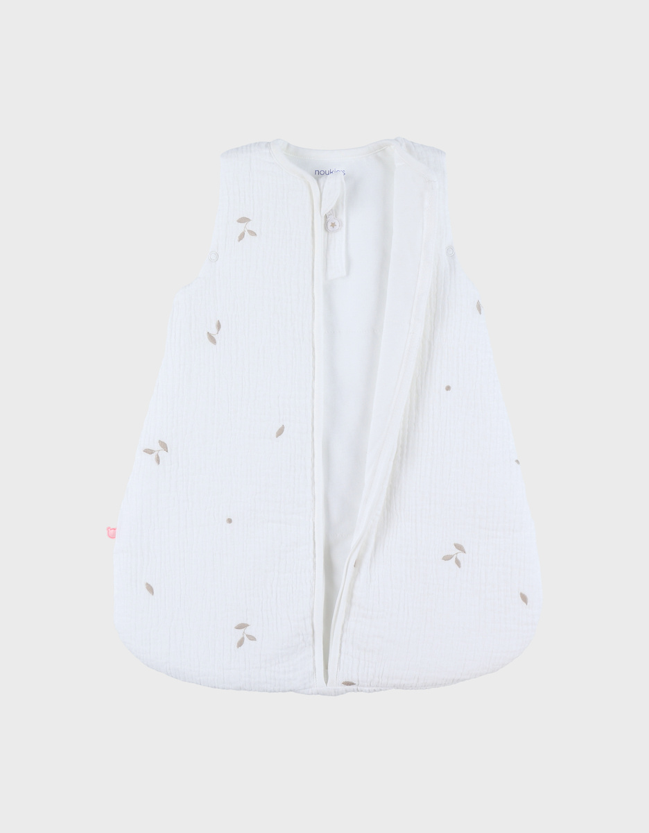 50cm quilted muslin sleeping bag with embroidery