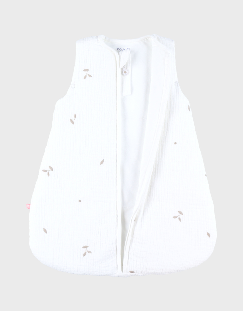 50cm quilted muslin sleeping bag with embroidery