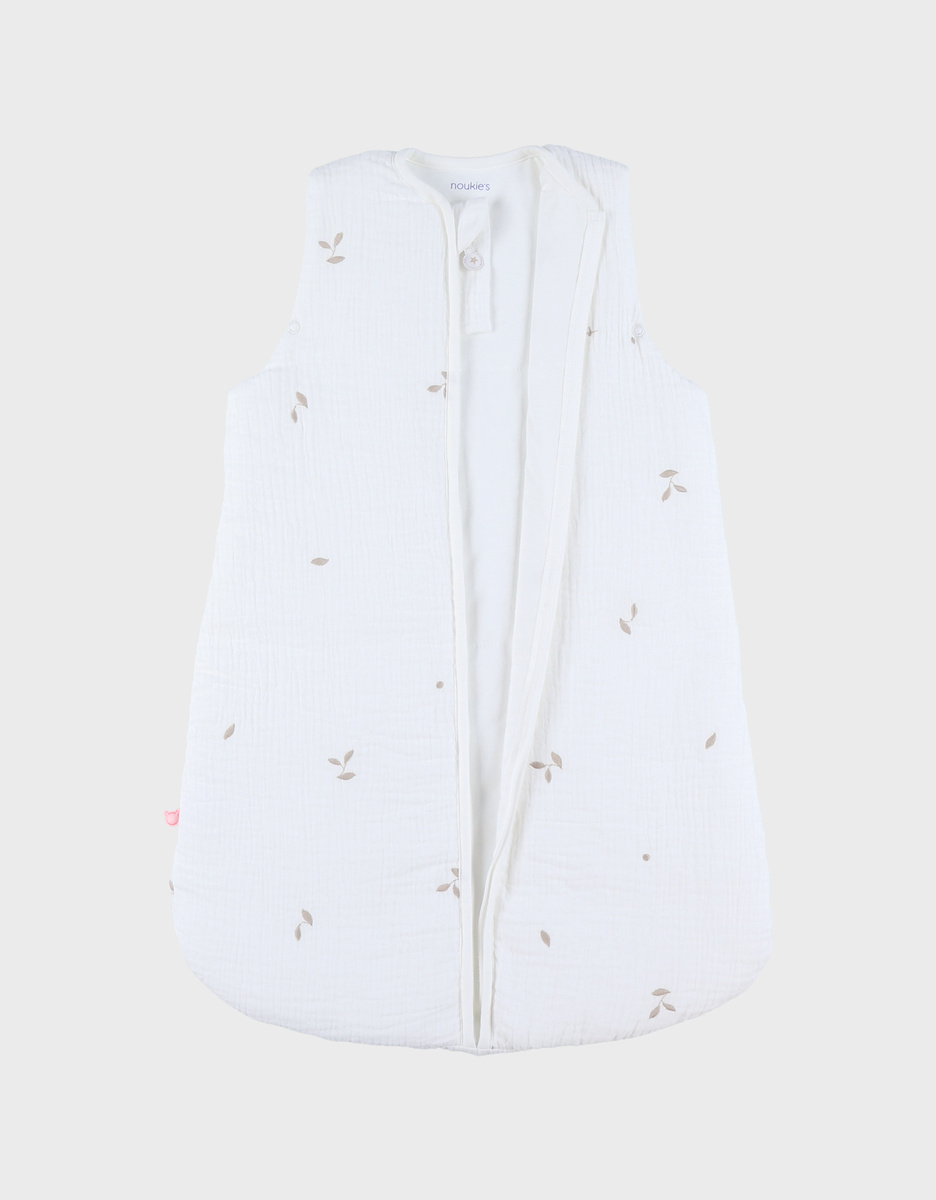 70cm quilted muslin sleeping bag with embroidery
