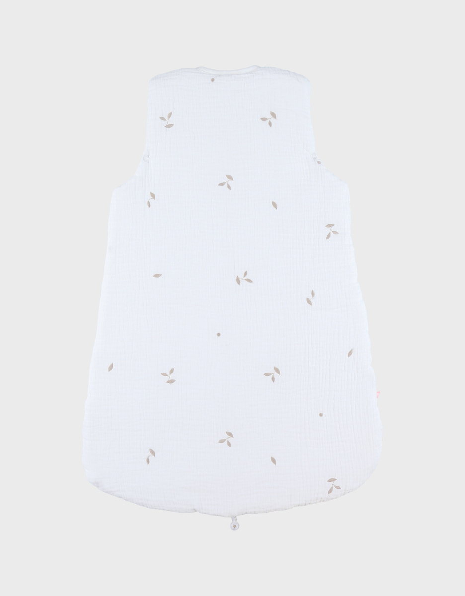 70cm quilted muslin sleeping bag with embroidery
