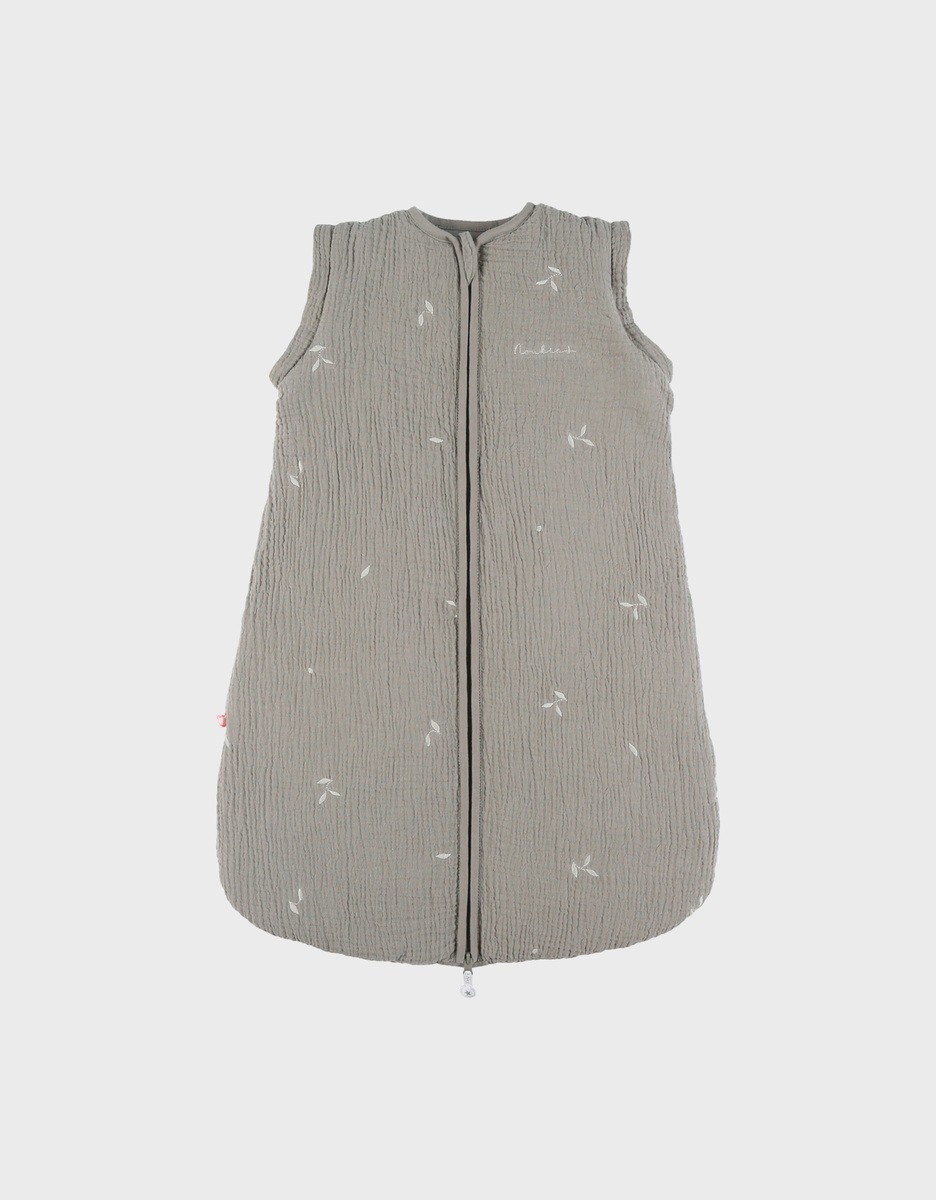 70cm quilted muslin sleeping bag with embroidery

