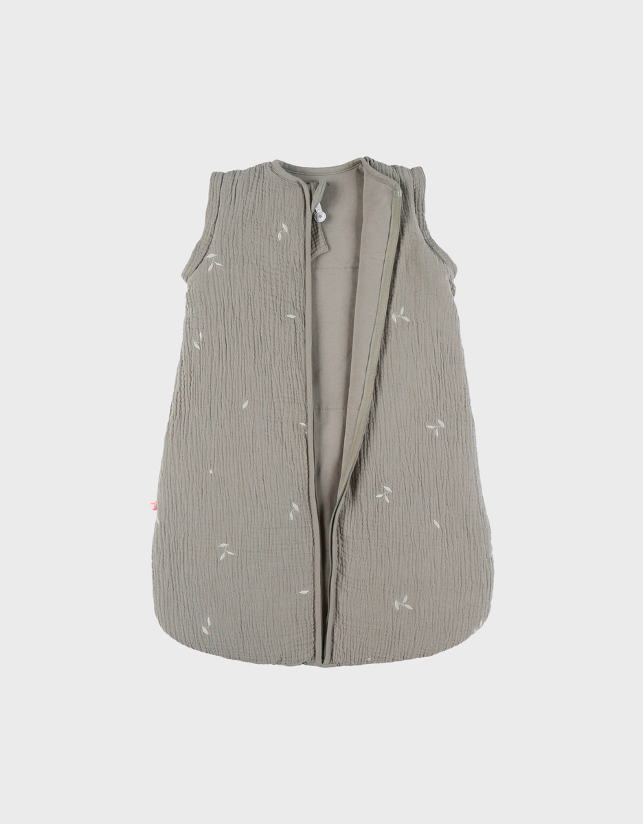 70cm quilted muslin sleeping bag with embroidery
