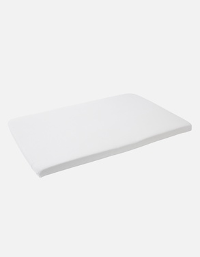 Fitted sheet for the travel cot's mattress, off-white