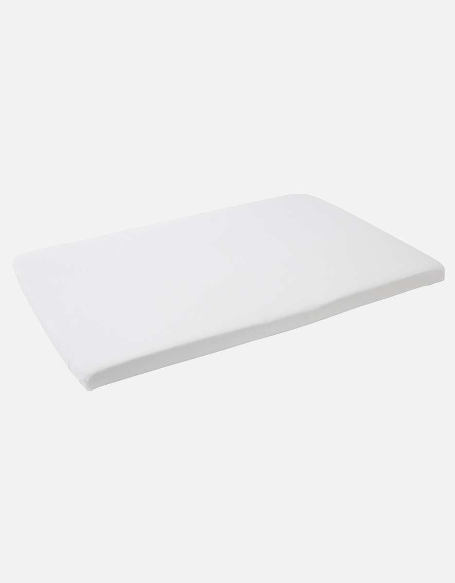 Fitted sheet for the travel cot's bassinet mattress, off-white