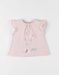 Short-sleeved t-shirt with rabbitprint, light pink
