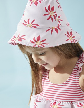 Floral hat, light pink