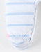 Jersey striped 1-piece pyjamas, off-white/light blue