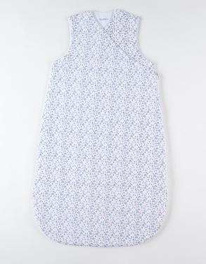 90 cm jersey floral sleeping bag, off-white/light blue