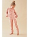 2-piece velvet pyjamas with giraffe, powder pink