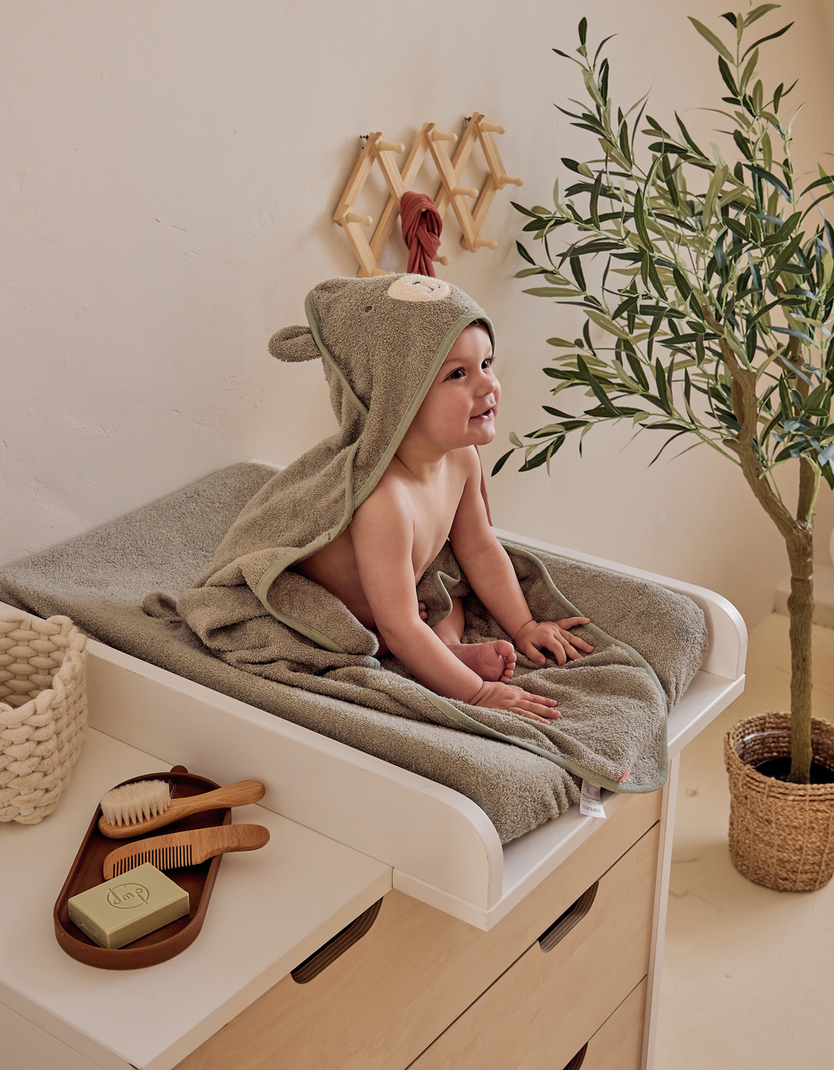 75x75 cm green terry bath cape – Orso
