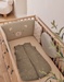 Cot bumper and rail guards in embroidered muslin