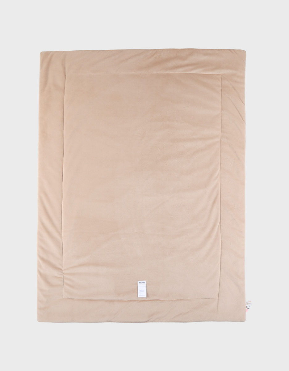 Couverture brodée écrue 75x100 cm en Veloudoux®