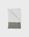 Deken 75x100cm in mousseline en sherpa kaki