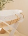 White muslin Moses basket – Orso
