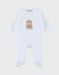 Witte velours pyjama met borduursel – Fluffy
