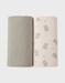 Set of 2 muslin swaddles 120x120cm – Fluffy, Orso & Lily