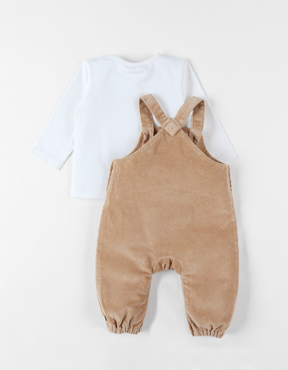 Set dungarees + t-shirt, corduroy