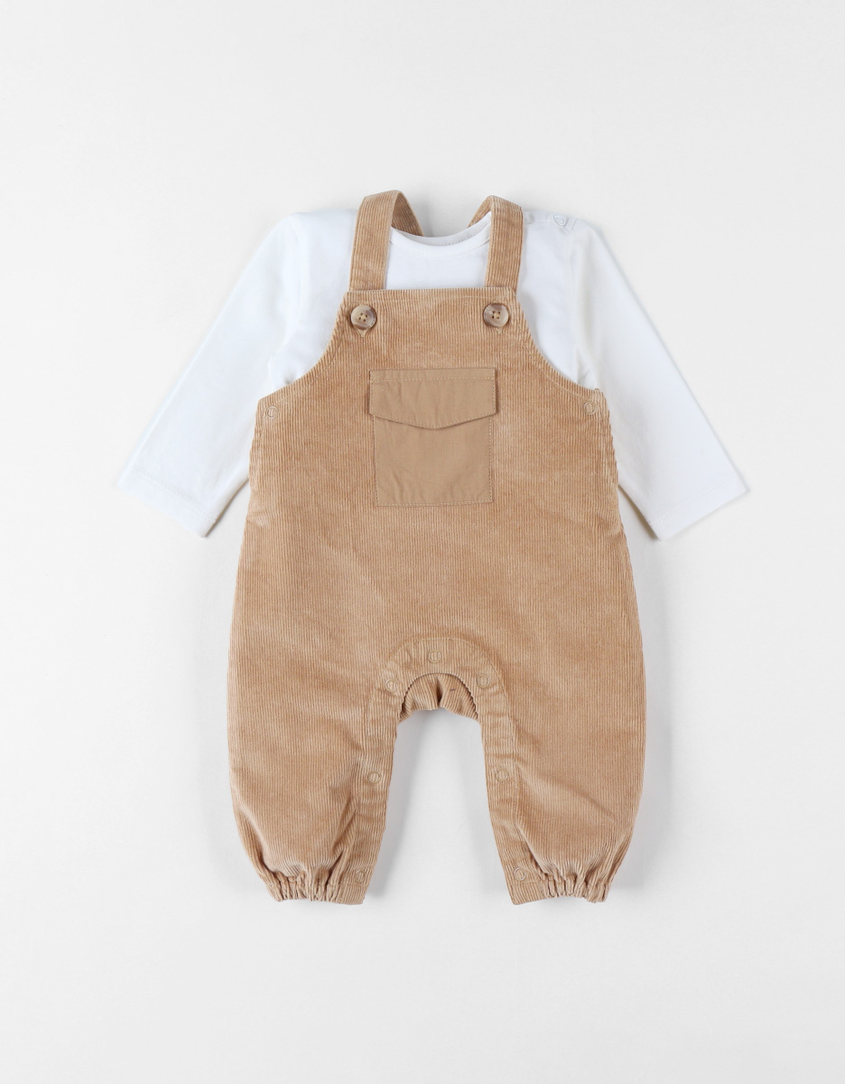 Set dungarees + t-shirt, corduroy