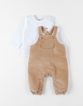 Set dungarees + t-shirt, corduroy