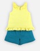 T-shirt + shorts set, lime/teal
