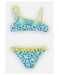 Bedrukte bikini, aqua/limoen