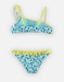 Printed bikini, aqua/lime