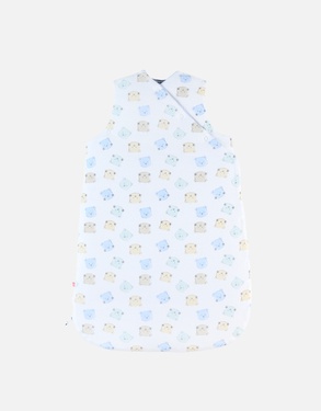 Organic jersey 70cm sleeping bag, off-white/light blue