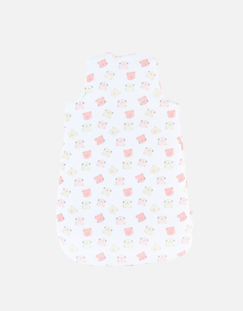 Organic jersey 70cm sleeping bag, off-white/pink