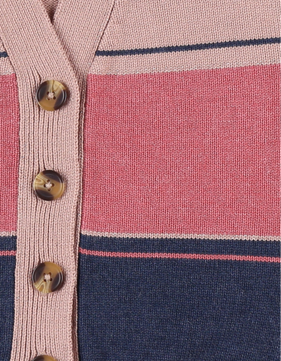 Cardigan tricot, tricolore