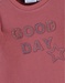 "Good day" sweatshirt, donkerroos