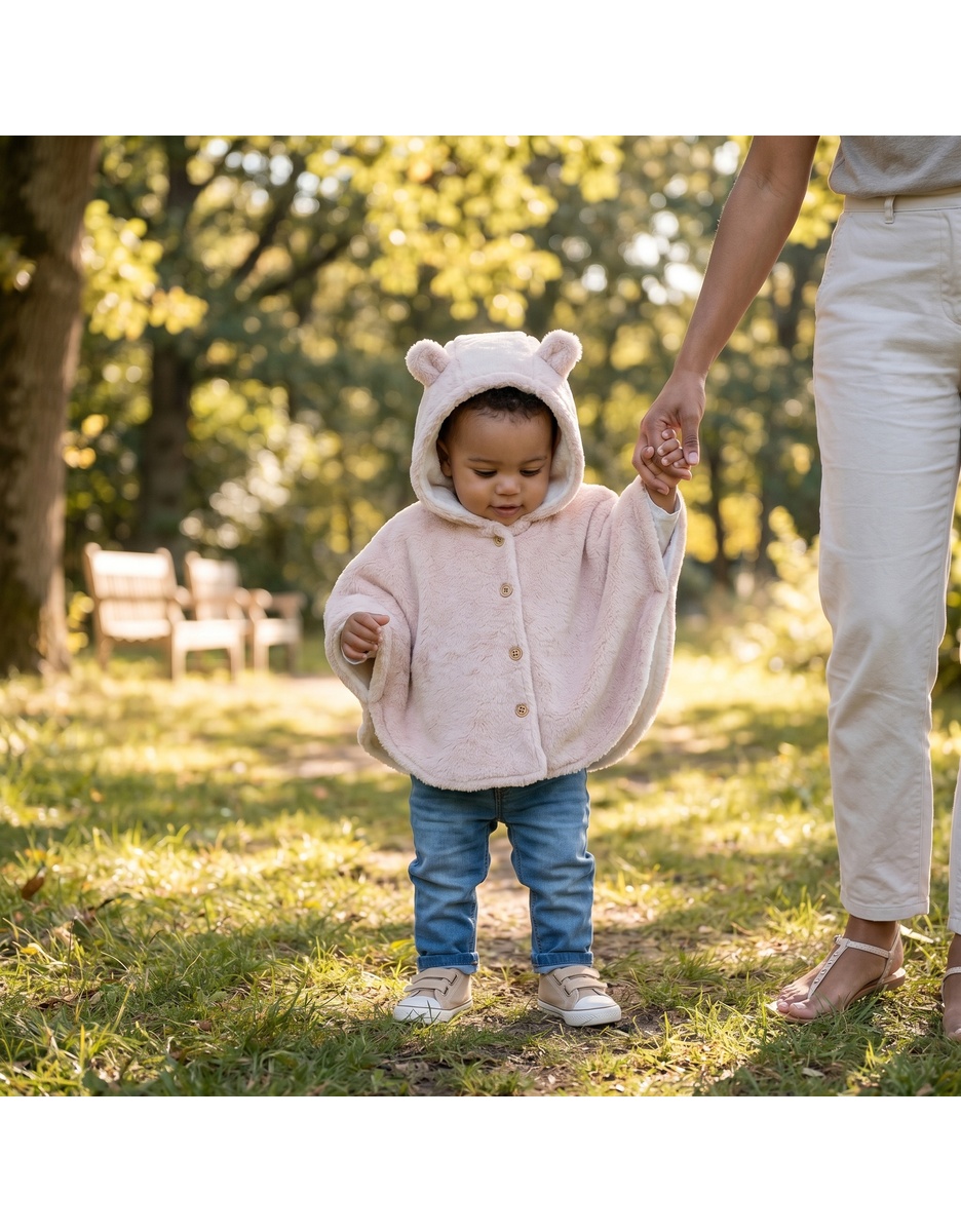 Poncho bébé, Groloudoux® ultra doux