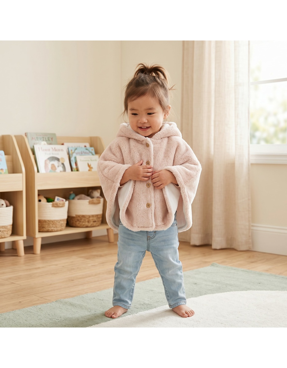 Poncho bébé, Groloudoux® ultra doux
