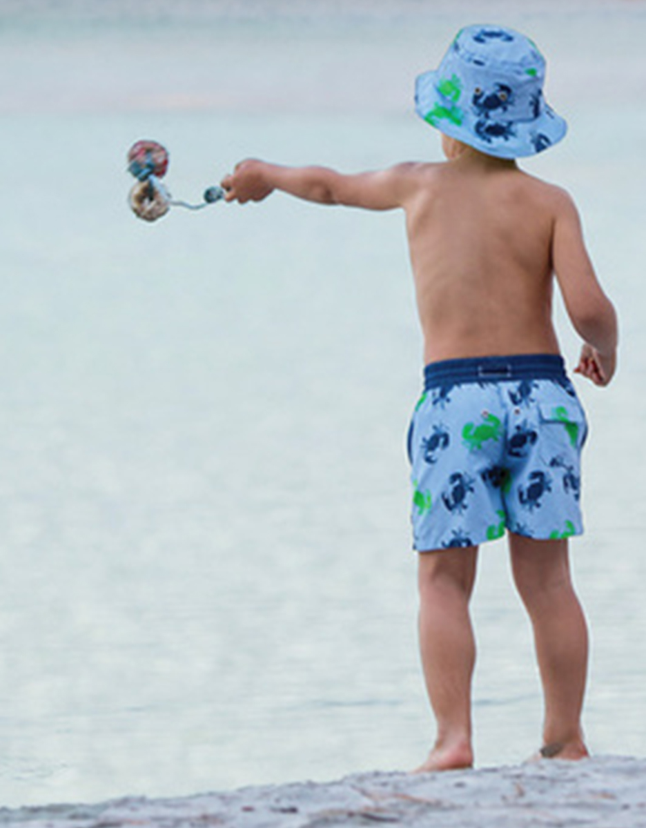 Graphic Boy Crab Bathing Shorts