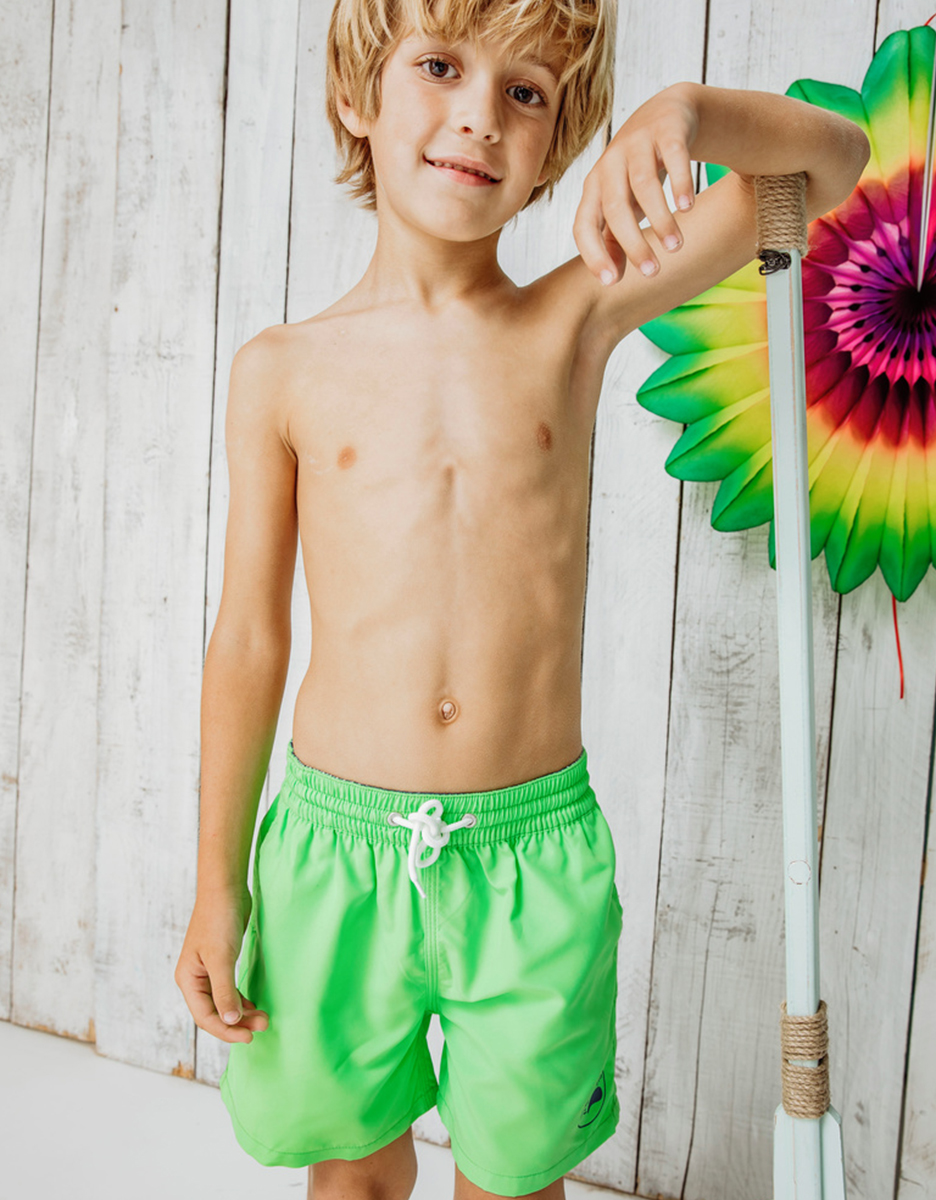 Graphic Boy Green Bathing Trunks