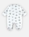 Pyjama dors-bien en velours, blanc et gris