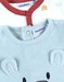 Set met 2 fluwelen pyjama's, ecru/aqua 