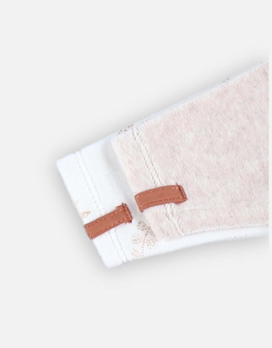 Set met 2 1-delige pyjamas, beige/ecru