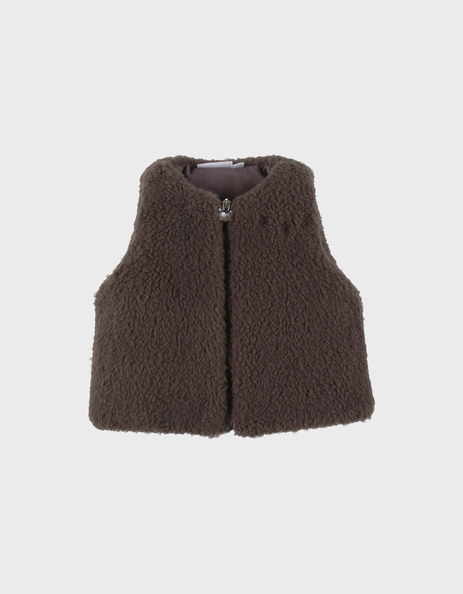 Chocolate bodywarmer in Groloudoux®
