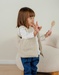 Lattekleurige bodywarmer in Groloudoux®
