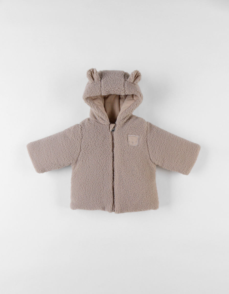 Vest met kap uit uit Sherpa