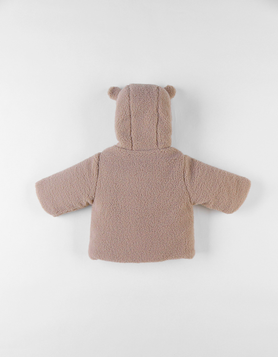 Vest met kap uit uit Sherpa