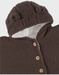 Chocoladekleurige poncho in Groloudoux®
