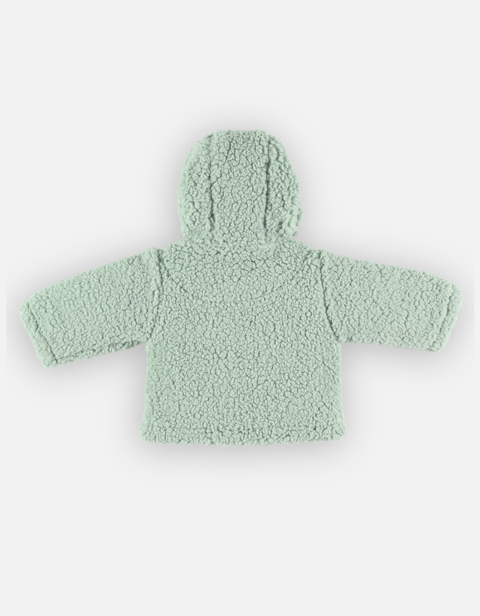 Sherpa jasje met kap, groen