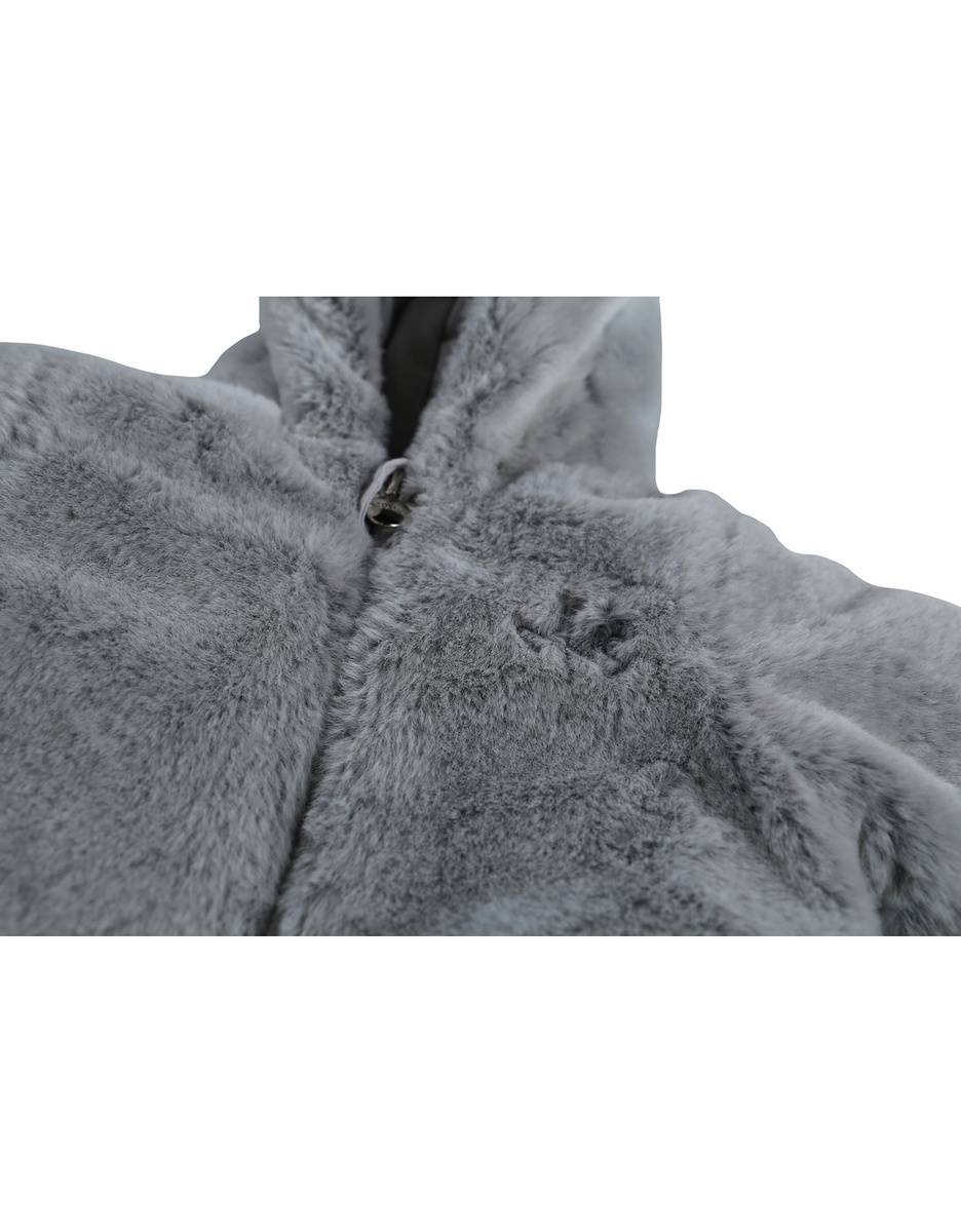 Vest uit Groloudoux met kap, grijs