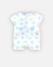 BIO katoenen iconic romper pyjama, lichtblauw/ecru
