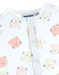 Organic cotton iconic romper pyjamas, pink/off-white