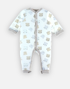 Organic cotton iconic pyjama suit, greige