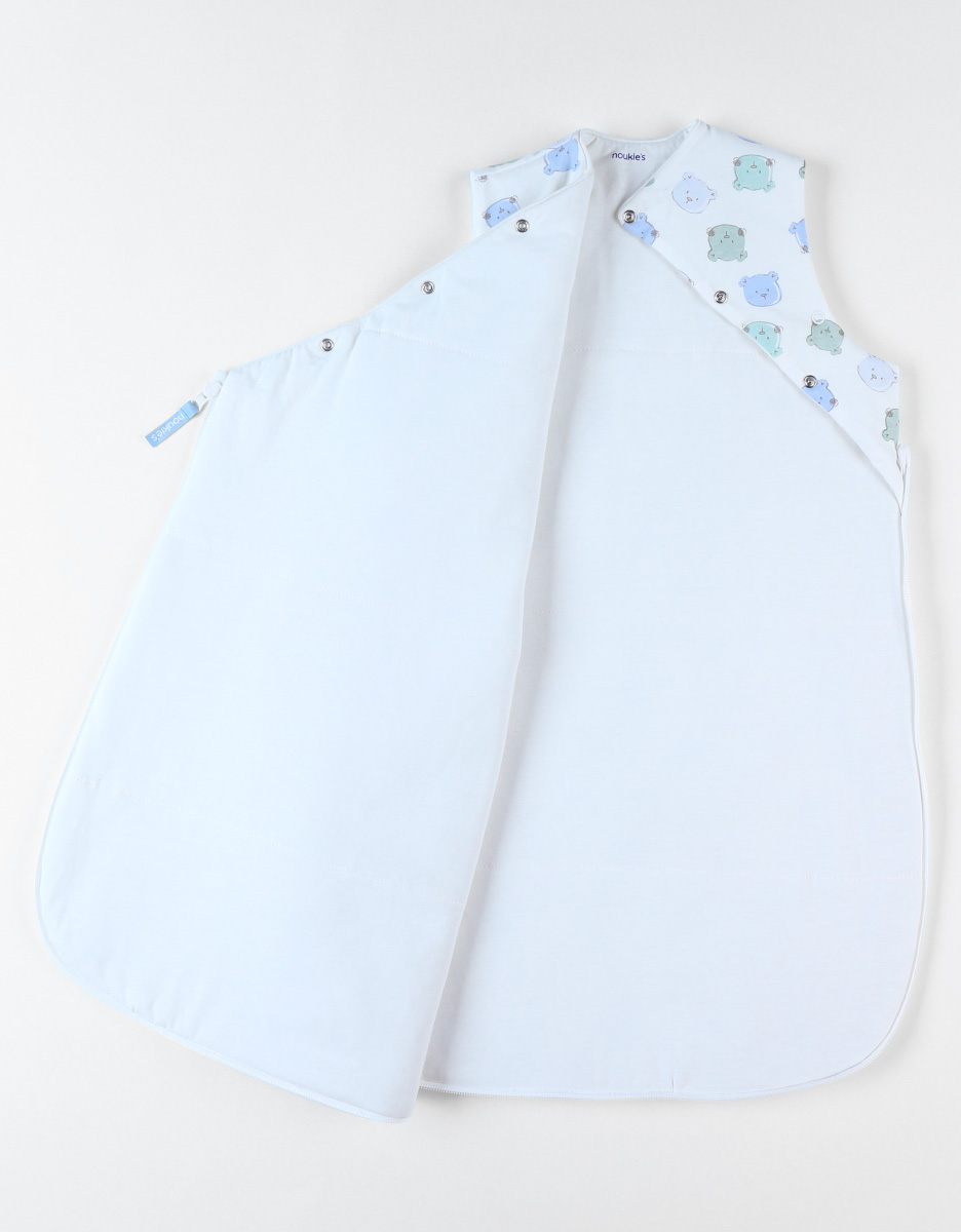 70 cm jersey iconic sleeping bag, off-white/light blue