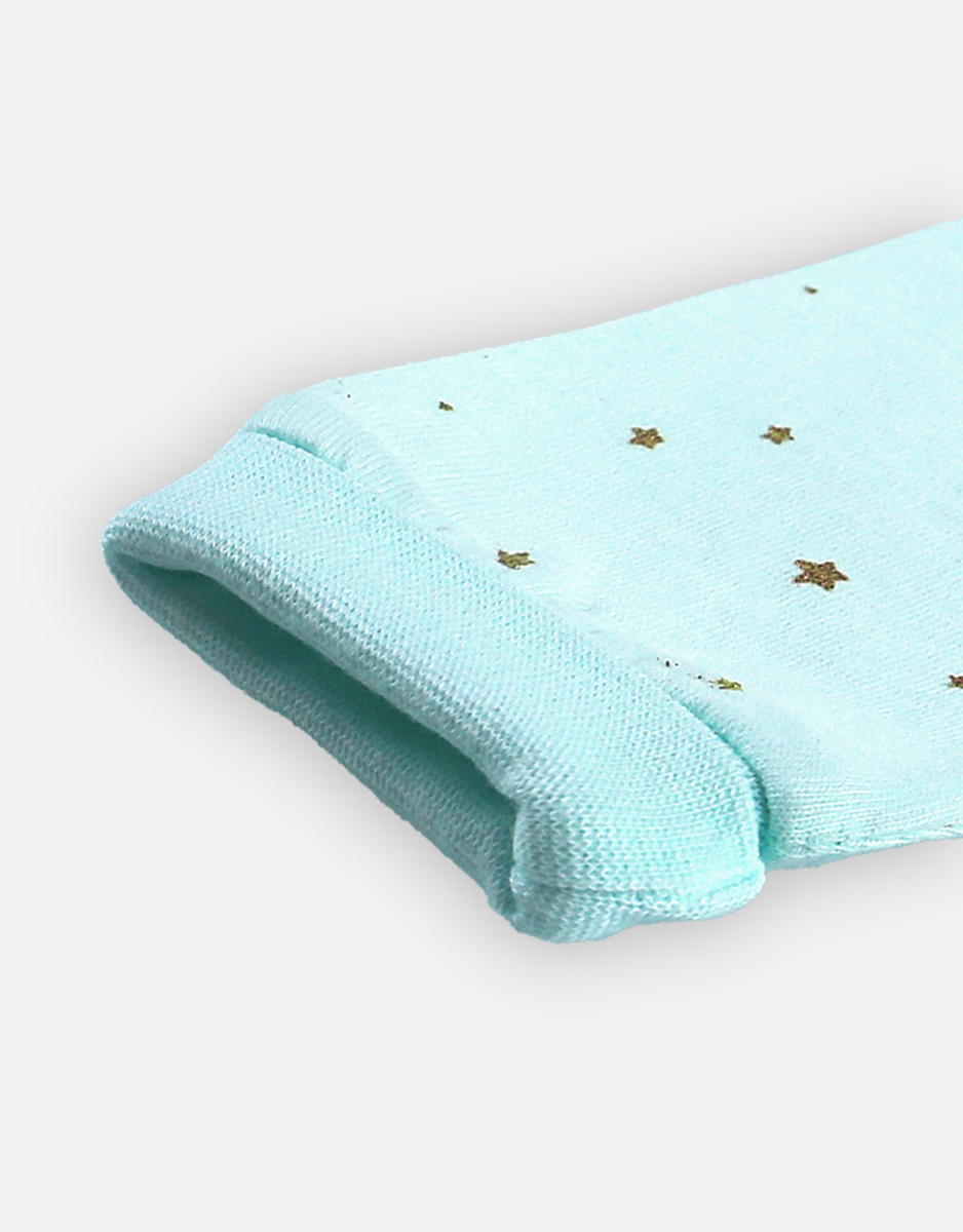 Combi en coton BIO, turquoise