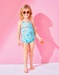 1 Piece swimsuit Double protection Pink